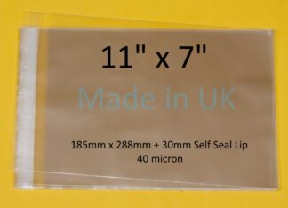 11 X 7 Cello Bag - 185mm X 288mm