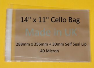 14 x 11 Cello Bags - 356mmx288mm