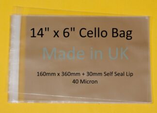 14 x 6 Cello Bags - 360mm x160mm