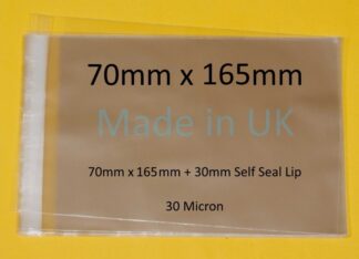 70mm x 165mm Cello Bag