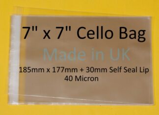 7 x 7 Cello Bag - 185mm x 177mm