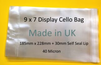 9 x 7 Display Cello Bags
