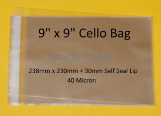 9 x 9 Cello Bag - 238mm x 230mm