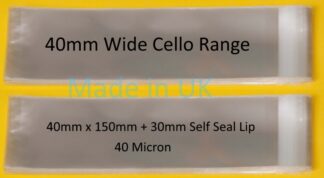 Pen Cello Bags - 40mm x 150mm