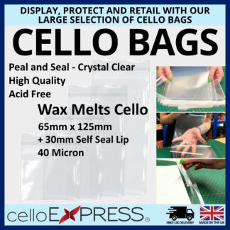 Wax Melts Cellophane - 65mm x 125mm