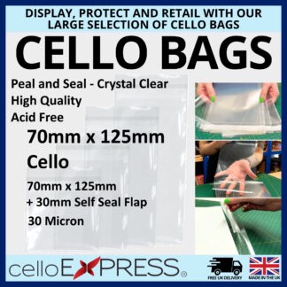 70mm x 125mm Cello Bag