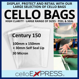 Century 150 Cello Bags - 100mm x 150mm