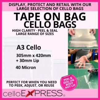 Tape On Bag A3 Cellos -305mm x 420mm
