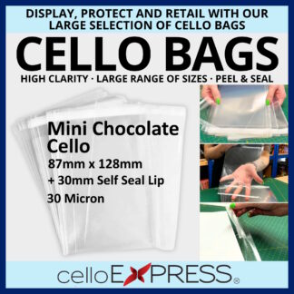 Mini Chocolate Bar Cellophane - 87mm x 128mm