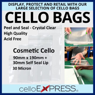 Cosmetic Cellophane Bag - 90mm x 190mm
